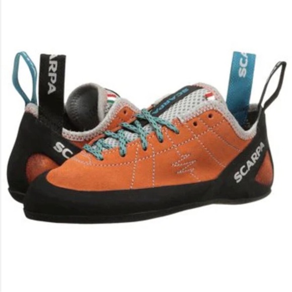 Scarpa Helix Climbing Shoes in Orange Women’s 8.5 - Picture 1 of 8